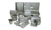 Assorted stainless steel steam table pans